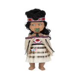 Wahine Maori Doll With Tassel Cloak With Poi 20cm #36P