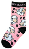 Kids Sheep on Pink Socks - 2-5yrs