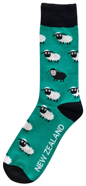 Unisex Bamboo Socks - Sheep - Teal Main image