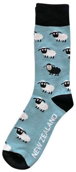 Unisex Bamboo Socks - Sheep - Dusty Blue