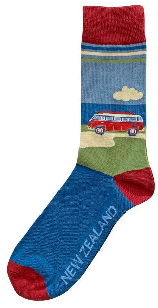 Unisex Bamboo Socks - Kiwi - Combi Van
