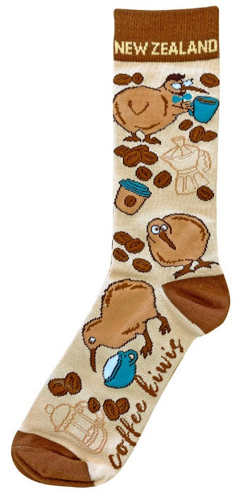 Adults Crew Socks Coffee Kiwi Main image
