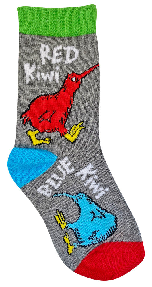 Kids 'Red Kiwi Blue Kiwi' Socks 2-6yrs Main image