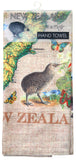 Kitchen Hand Towel - Kiwi And Map