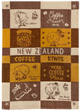 Coffee NZ Kiwi Jacquard Tea Towel