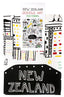 NZ Sketch White Tea Towel