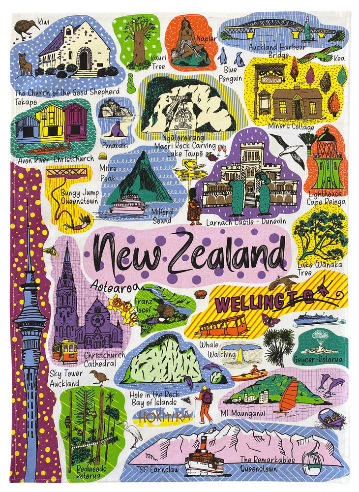 NZ Destinations Tea Towel Secondary image
