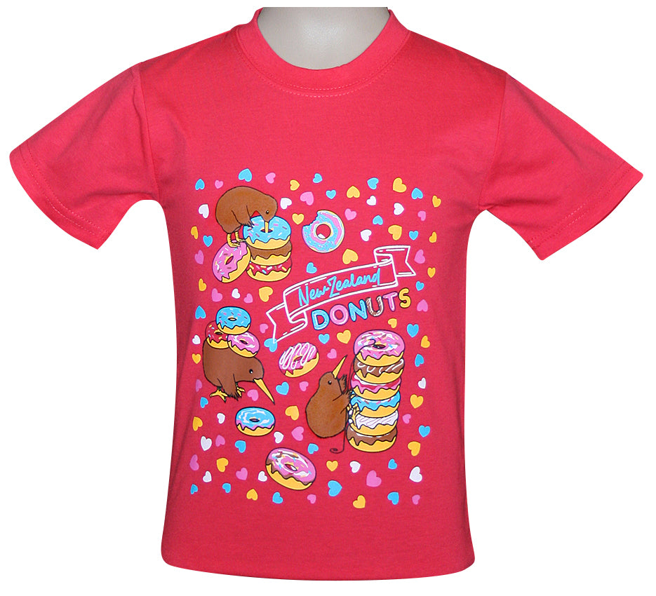 NZ Kiwi Donuts Kids T-Shirt - Sizes 2-12yrs