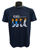Navy blue t-shirt with 'Crossing Kiwis New Zealand' design on a mannequin against a white background