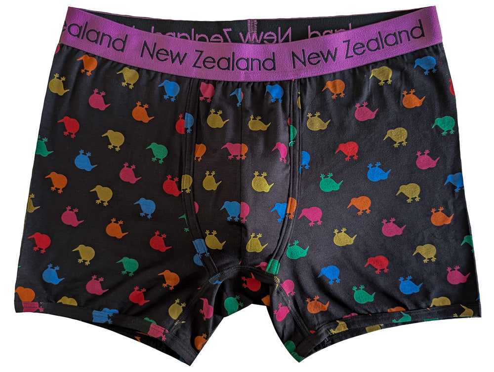 Adults Bamboo Boxer Shorts - Colourful Kiwis Main image