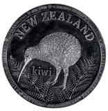 Pewter Metal Kiwi Plate With Stand 14cm