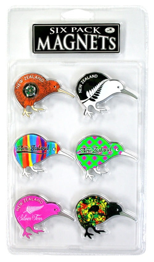 6 Pack Kiwi Design Magnets