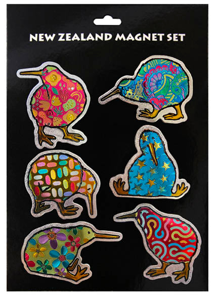 6 Pack Foil Magnets - Kiwis