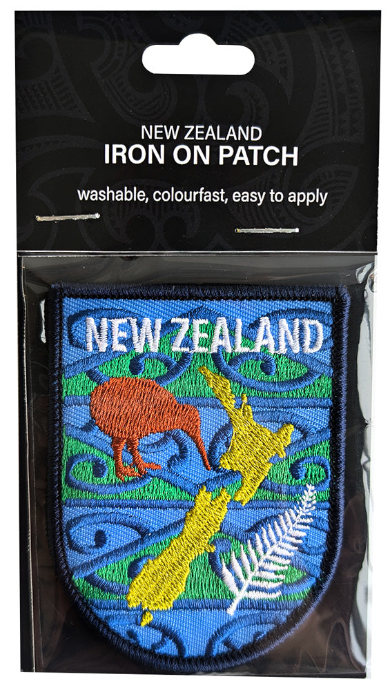 Iron on Patch - Kiwi/Fern/Map Main image