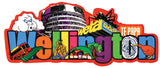Colourful Wellington Magnet