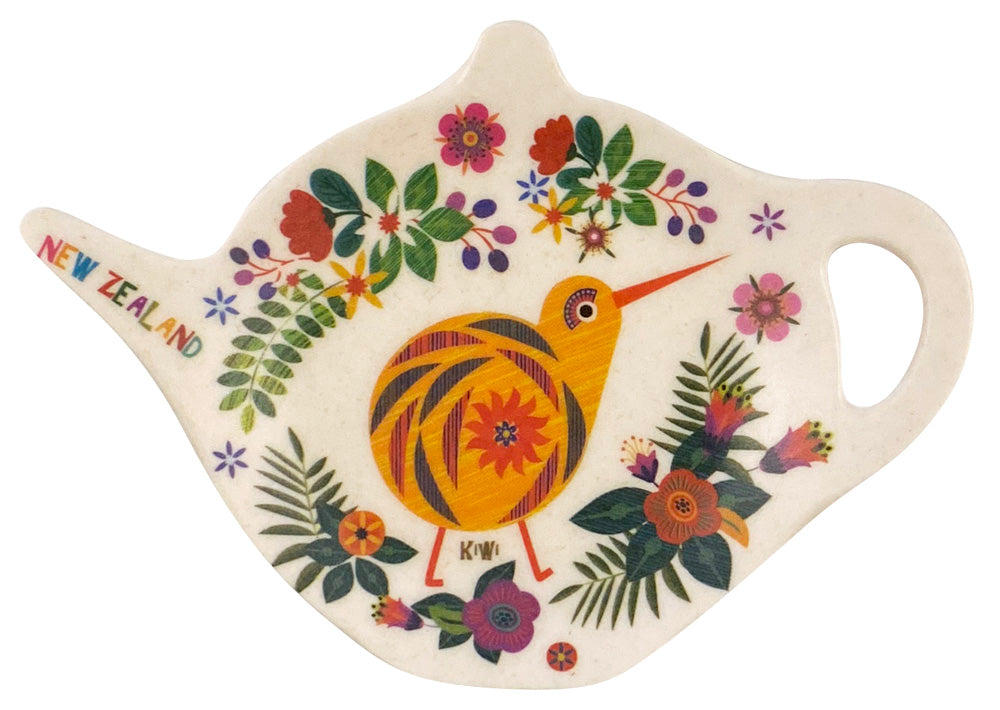 Bamboo Tea Bag Holder - Retro Kiwi Main image