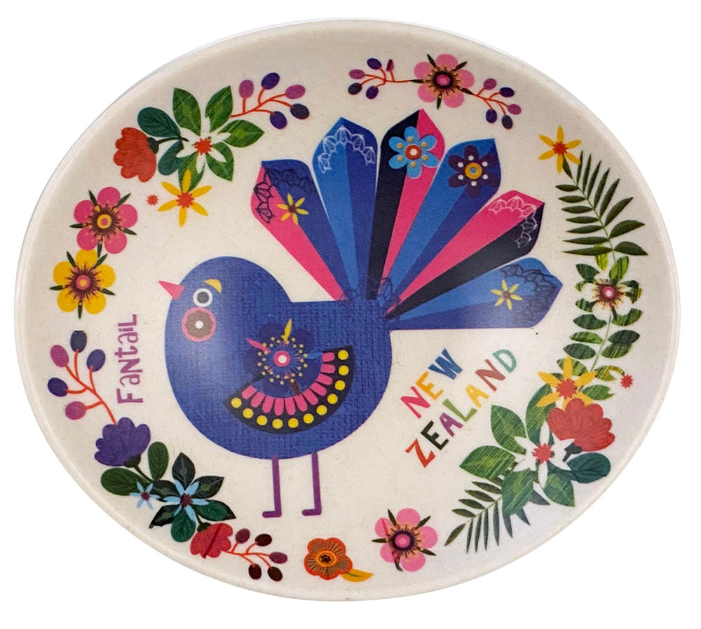 Bamboo Small Oval Dish - Retro Fantail Main image