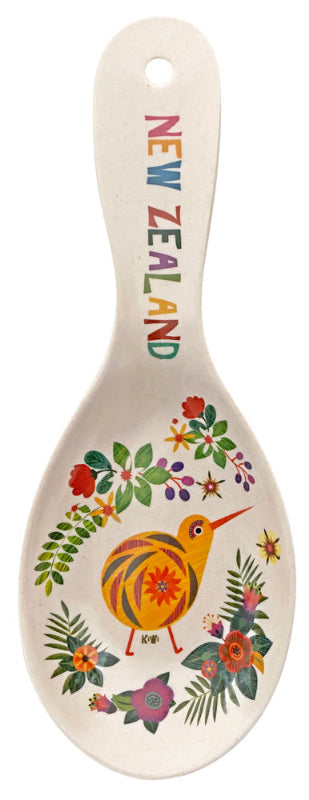 Bamboo Spoon Rest - Retro Kiwi Main image