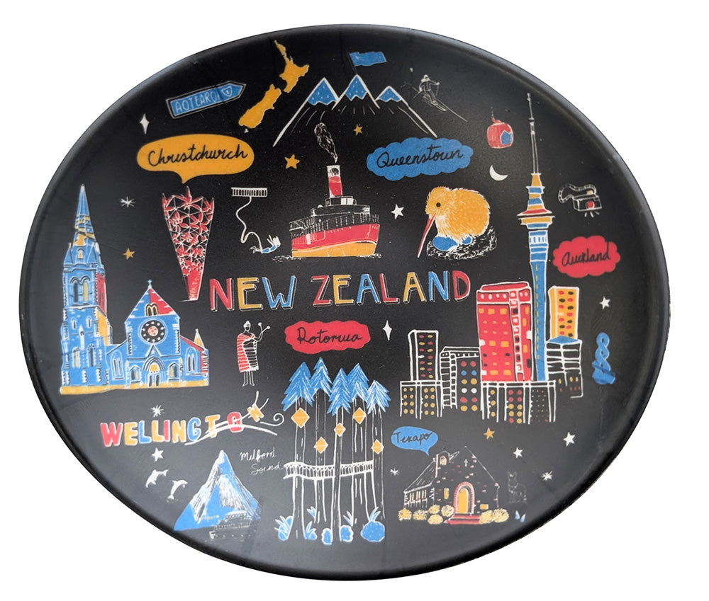 Bamboo Small Oval Dish - Sketch Black Main image