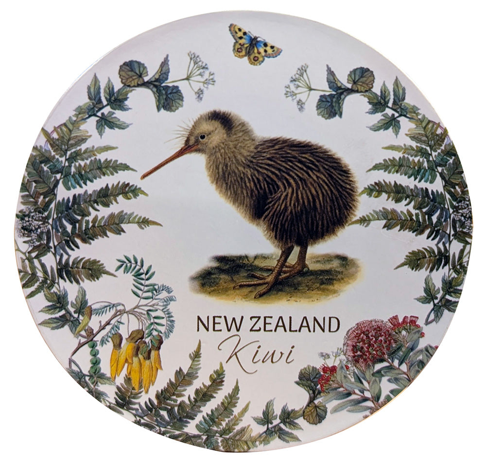 NZ Vintage Kiwi Circle Coaster Set - 4 Pack Main image