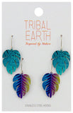 Tribal Earth Hook Earrings 2 Set - Ferns