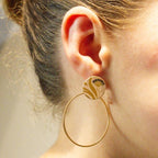Tribal Earth Hoop Earrings With Ear Studs 2 Set - Pohutukawa