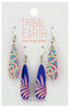 Tribal Earth Teardrop Kowhaiwhai Earrings Set x2 Designs