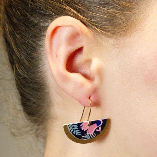 Tribal Earth Earrings 2 Set - Kiwi & Ferns Secondary image