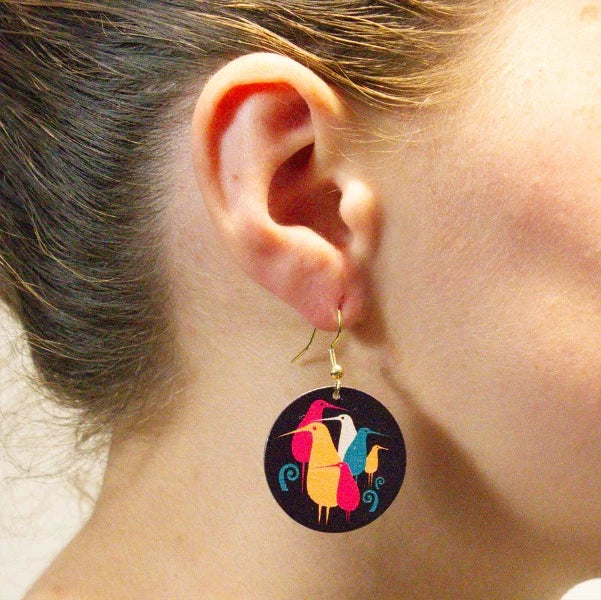 Tribal Earth Earrings Set - Flock of Kiwi Secondary image