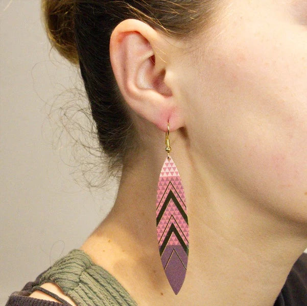 Tribal Earth Earrings - Amber