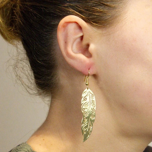 Tribal Earth Earrings - Rainbird Secondary image
