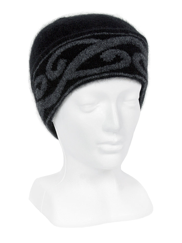 Lothlorian Possum & Merino Aroha Unisex Beanie and/or Scarf - Black/Charcoal