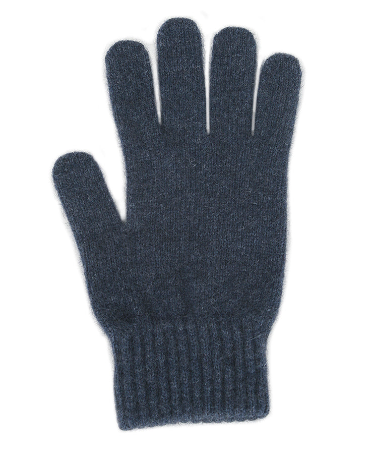 Lothlorian Possum & Merino Unisex Gloves, Denim Main image