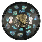 Bar Tray - Kiwi Paua Pieces - Four NZ Coins