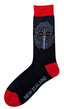Black sock with red accents featuring a kiwi bird design and 'New Zealand' text on a white background