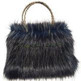 NZ Made Fur Handbag - Blue