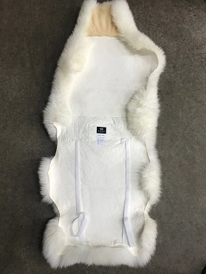 Sheepskin Car Seat Cover Long Wool - Natural White - NZ Made Secondary image