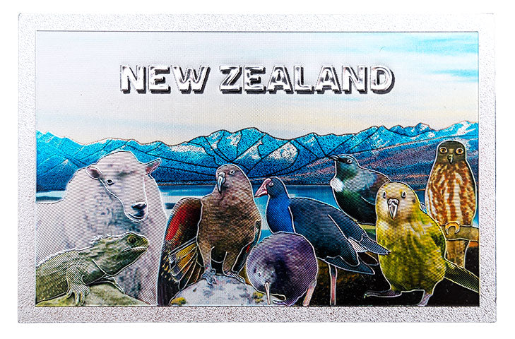 Foil Magnet - Native Birds And Sheep