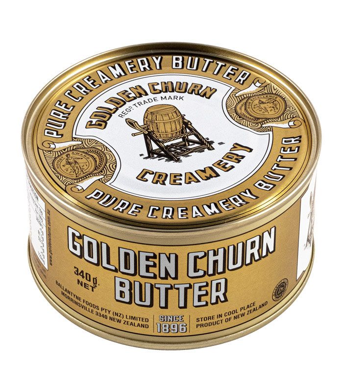 Golden Churn Tinned NZ Butter – Souvenir Factory Shop
