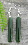 NZ Greenstone Earrings 40mm - EP1