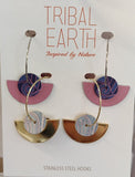 Tribal Earth Hoop Earrings 2 Set - Koru