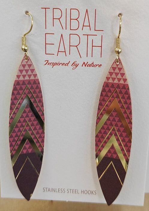 Tribal Earth Earrings - Amber Main image