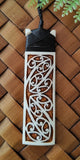 Maori Kowhaiwhai Design Stained Bone Toki - 100mm #13