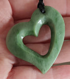 NZ Greenstone Heart - 42mm - #574