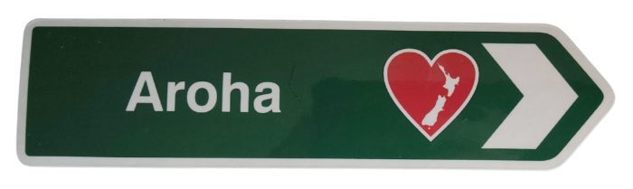 Road Sign Magnet - Aroha Heart Main image