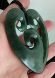 NZ Greenstone Large Heart - 72mm #22B