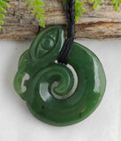 NZ Greenstone Koropepe Carving 44mm #14