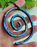 Large Paua Koru Necklace - NZ Made