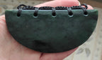 NZ Greenstone Breast Plate Pendant #15B