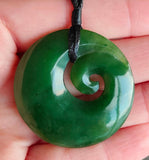 NZ Greenstone Koru Carving 39mm